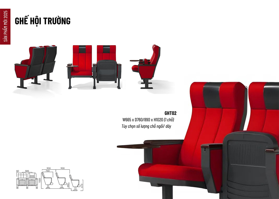 Ghế hội trường GHT02